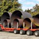 Transport von gewalzten Blechzylindern